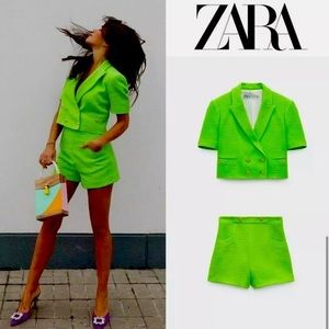 ZARA GREEN TWEED SET